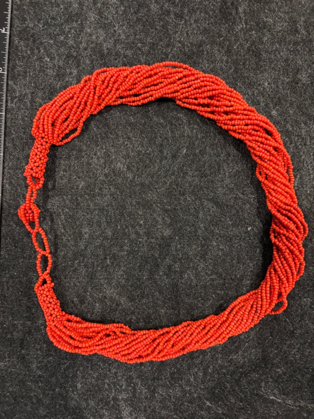 Coral/Orange Beaded Necklace